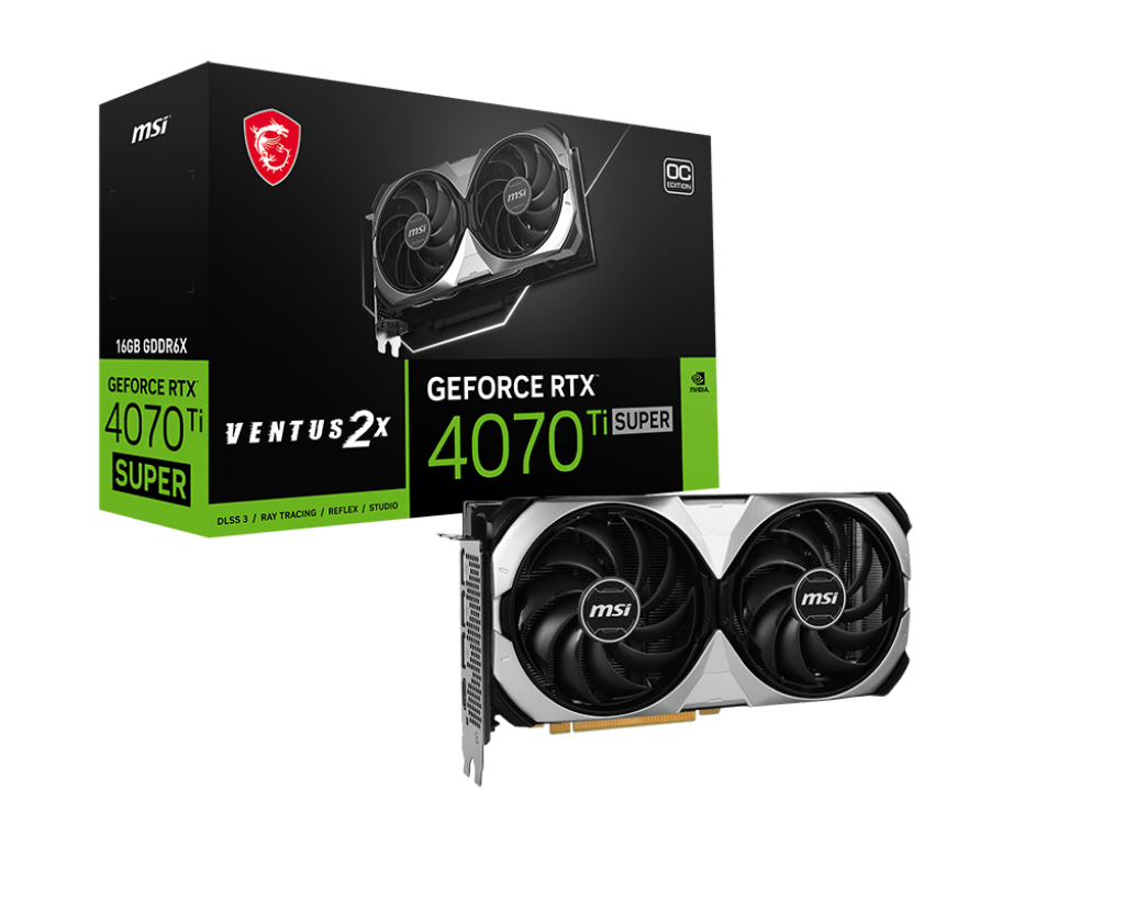 MSI Graphic Card RTX 4070 Ti Super 16GB Ventus 2X OC MSI Graphic Card RTX 4070 Ti Super 16GB Ventus 2X OC